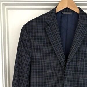 Piattelli Loro Piana Wool Plaid Blazer Size 44R